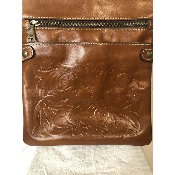 Patricia Nash Crossbody Leather New Unused Tooled Floral Florence - Picture 9 of 12
